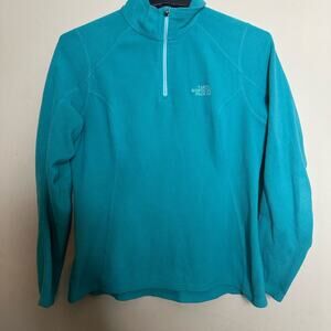 THE NORTH FACE 1/4 Zip Pullover Fleece Top Turquoise SZ S